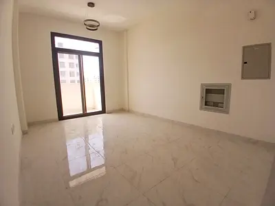 Brand new ||_ first shifting 1 Bedroom _with balcony only 40k 6 cheque _on road building al jada outside
