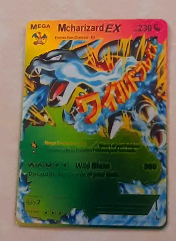 Pokemon Mega Charizard EX Card + Match attax cards