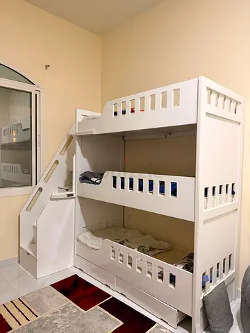 Space-Saving White Bunk Bed for Kids