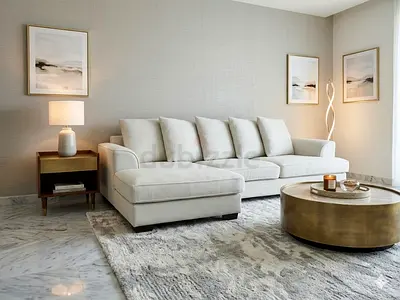 The One Brand Kingston beige color lshape Sofa