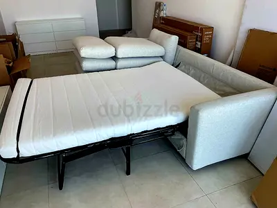 Ikea vimle L shape sofa bed with mattress