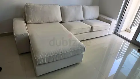 IKEA Kivik L Shape Sofa Beige Excellent Condition