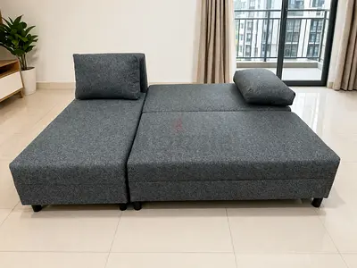Convertible Sofa Bed This sofa easily converts into a bed. The two sections open flat to create a c