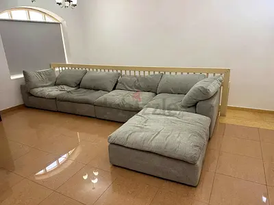 Pan Home pianca modular sofa with footstool