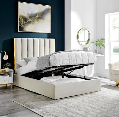 High headboard lift up storage twin bed