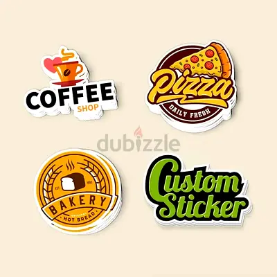 Waterproof Personalized Stickers boxes labels for Business Restaurants