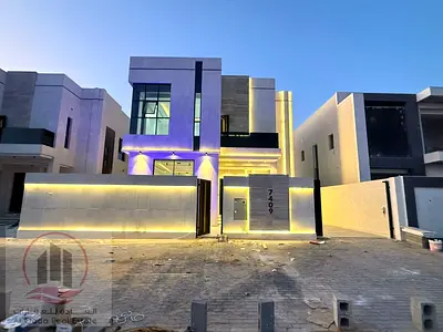 For sale, a villa in Ajman Al Helio, 5 master rooms, a Majles room, a hall, and a maid’s room, freehold for all nationalities