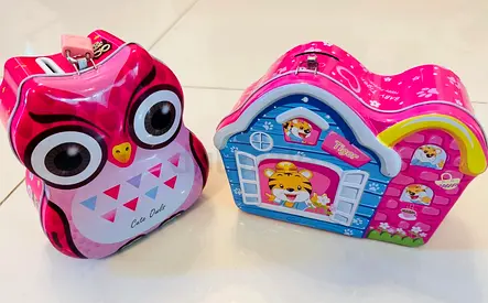 Colorful Interactive money saver coin box 2 pieces for at 10 aed