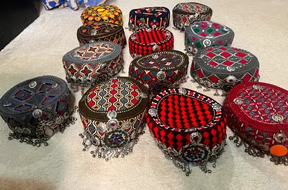 Collection of Handcrafted Traditional Decorative hats 15 each