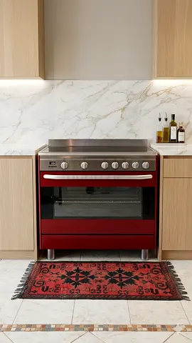 SMEG LATEST MODEL electric cooking range 5 hobs oven dual.fan stove 90x60 red colour