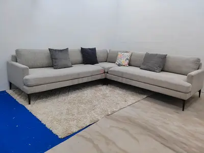 West elm Andes dark beige corner sofa