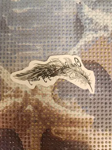 Temporary Artistic Quote Feather Tattoo