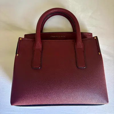 Charles and Keith Burgundy Bag