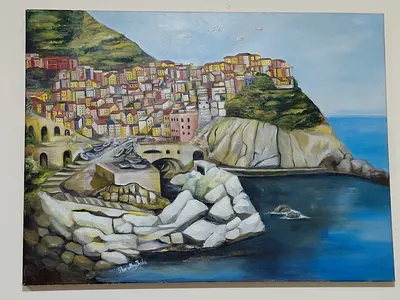 Italy Oil Painting Cinque Terre