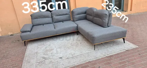 Home Center Limo Corner Sofa Dark Gray Excellent Condition