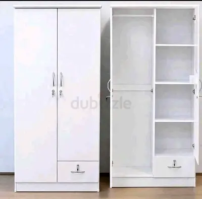 Stylish White Wardrobe with Storage Shelves