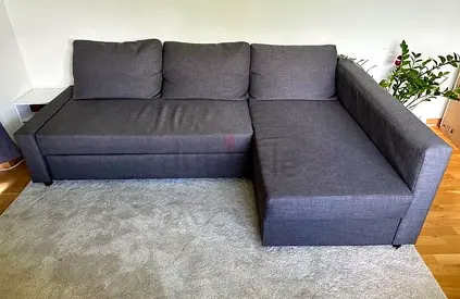 L-shaped Grey Sofa-bed