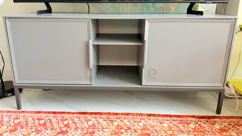 IKEA TV Unit / Media Console – Grey | Storage + Cable Management