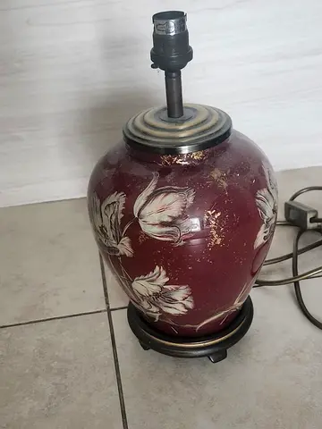 Hand painted antique lamp