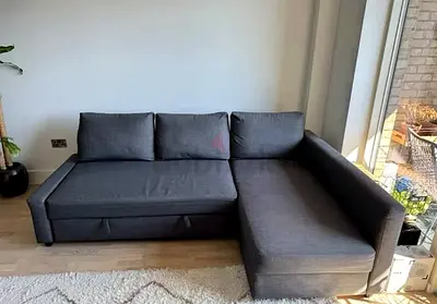 Comfortable Grey Sofa Bed with Storage