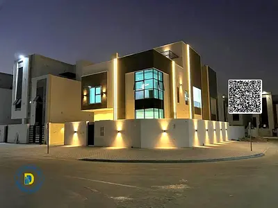 Corner villa for sale, 6 bedrooms with a roof , in Al Helio 2, Ajman. Registration fees included. Freehold . Bank financing