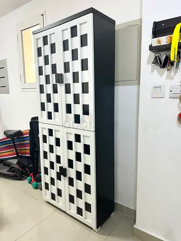 Stylish shoe rack Cabinet with Black and White Design