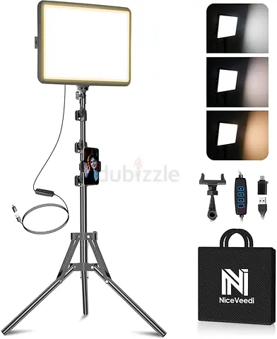 1-Pack LED Video Light Kit, NiceVeedi Photography Lighting Kit, 2800-6500K