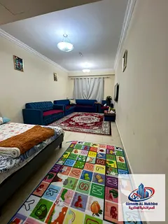 For rent: a one-bedroom apartment with a living room in Al Khan featuring a prime location close to