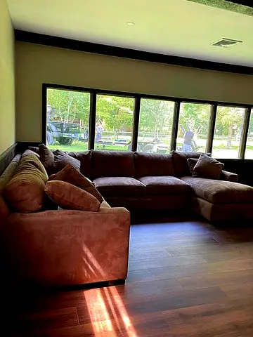 Crate and Barrel axis feather filled U shape sofa