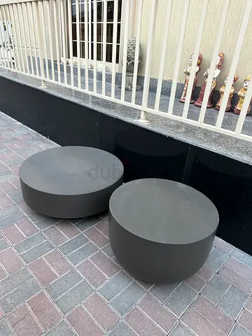 Rattan House Modern Round Side Tables x 2