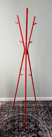 Stylish Red Coat Rack