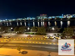 A furnished one-bedroom apartment with a living room and a sea view in Al Jubail combining comfort a