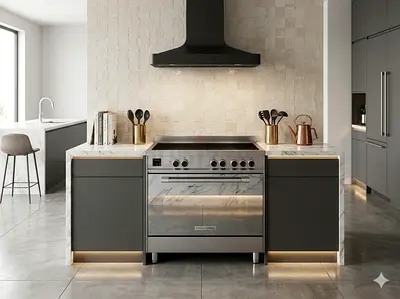 Technogass latest model full electric ceramic 5 hobs cooking range oven fan stove 90x60 cooker