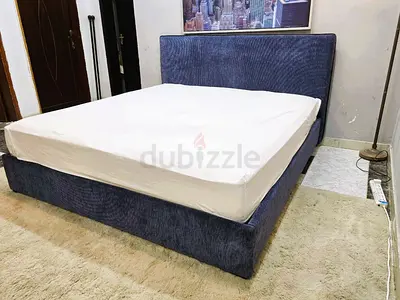 Marina Homes Blue Fabric Bed Frame for Sale
