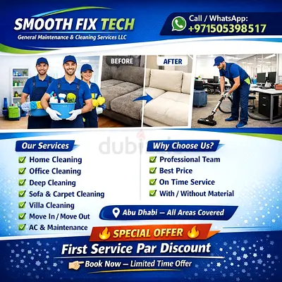 Abu dhabi office,villa,building deep cleaning available.