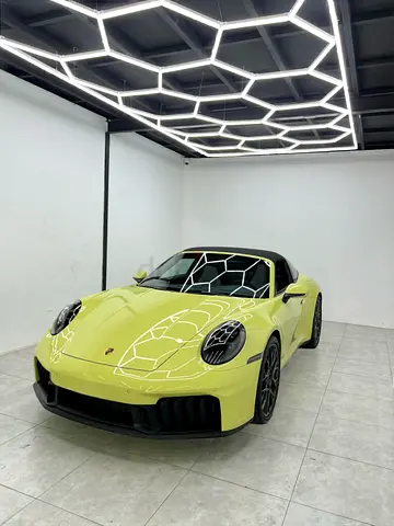2025 Porsche 911 Targa 4 GTS | 992.2 T-Hybrid | GCC | 7,000KM | Cartagena Yellow
