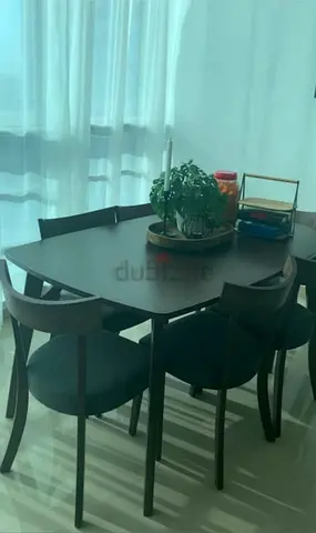 Stylish Wooden Dining Table with Chairs