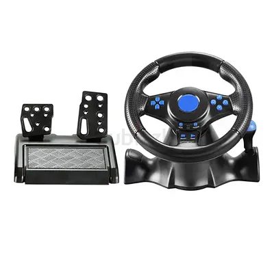 Racing Wheel and Pedal Set for Gaming