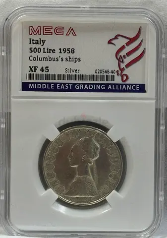 Italy 500 lire 1958 silver coin 180 AED