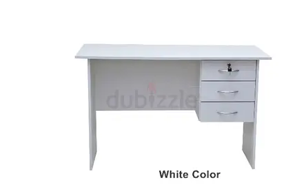White Study Table with Drawer work from home