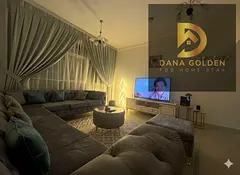 Two rooms, a hall, 2 balcony, ,2 bathroom, furnished with hotel furniture, 6000 dirhams with interne