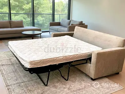 West elm two seater sofa bed with mattress