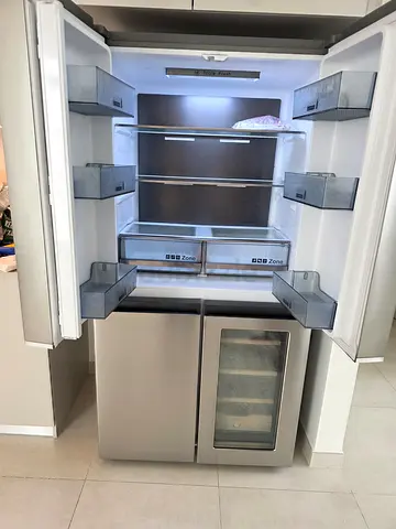 Hoover 755 Liters Gross Capacity Cross Door Refrigerator, With Beverage Cooler, Inverter Compressor