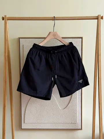Prada Mens Black Athletic Shorts