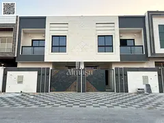 Luxury townhouse villa with a modern stone facade for sale in Al Bahia – Ajman. Freehold ownership