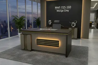 Modern Wenge Grey Office Desk 160x80cm