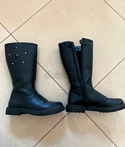 Boot girl black winter