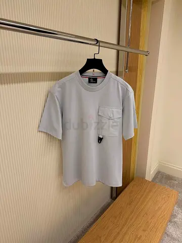 MONCELER Light Blue Casual T-Shirt