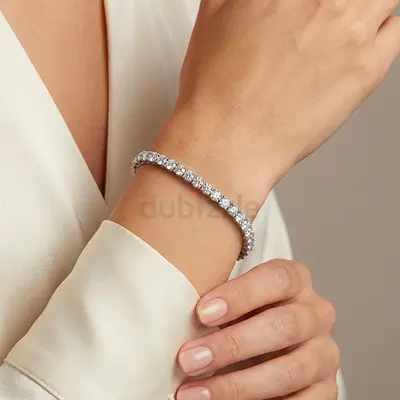 12.44CTS Natural Diamond Tennis Bracelet HRD Certified