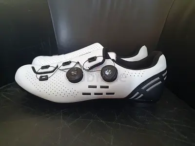 White Road Cycling Shoes with Dual BOA Dials